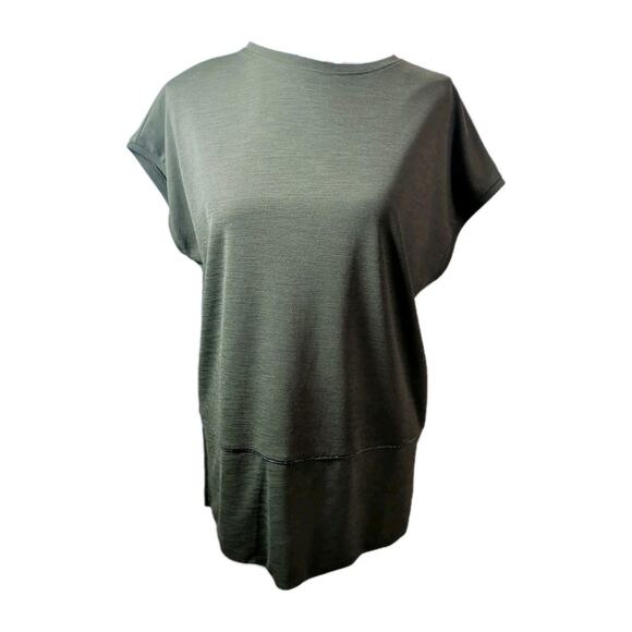 Chico's Tops - Chico's Women's Tunic Top Shirt Olive Green Stretchy Flowy Short Size Small 0